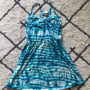 Blue tie-dye dress